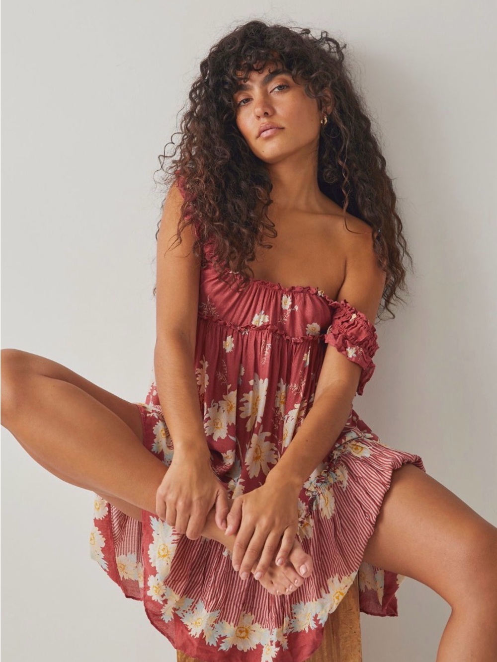 Free People Floral Mini Dress